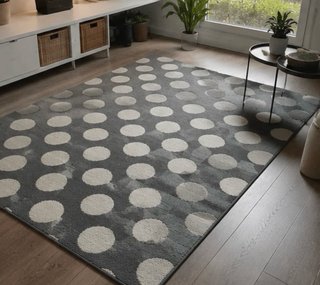 Alfombra IKEA ULLGUMP 133x195 cm Gris/Blanco