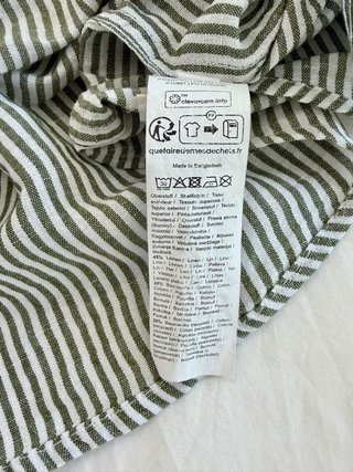 Camisa Pier One Rayas Verdes/Blancos - Talla S