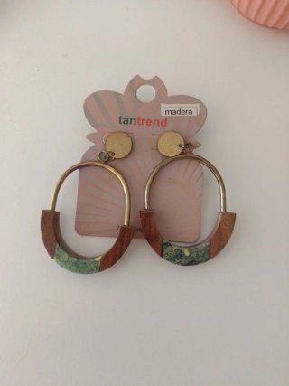 Pendientes Tan Trend Madera y Resina