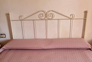 Cabecero forja blanco estilo romántico