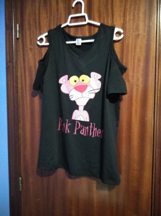 Camiseta Tirantes Pantera Rosa Mujer Talla M