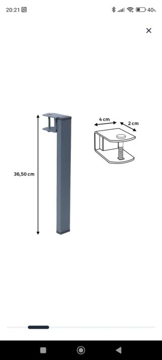Patas Cama/Somier 36,5cm (Juego 4)