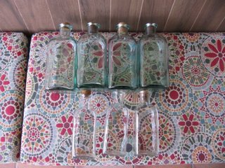 Lote 7 Botellas Vidrio con Corcho