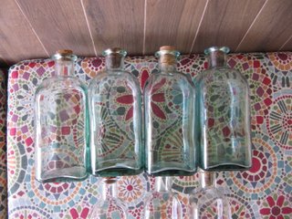 Lote 7 Botellas Vidrio con Corcho