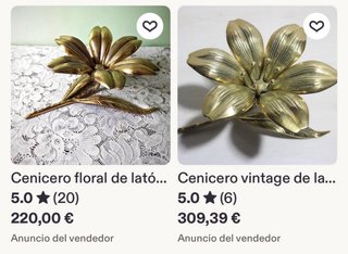 Cenicero Vintage Art Nouveau Años 60