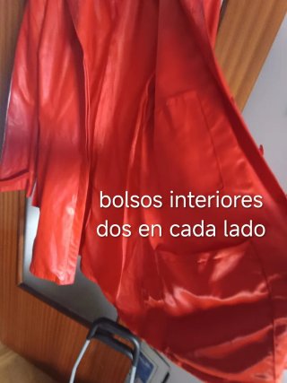 Abrigo Paris MISSBO Rojo Talla XXL piel.