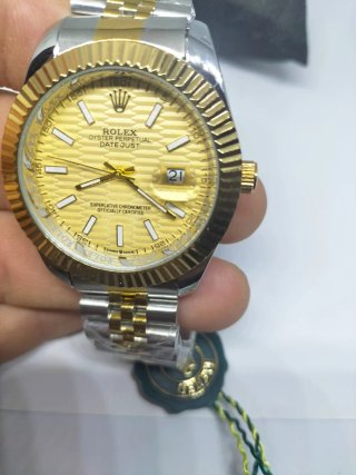 Reloj Rolexx de lujo Oro y Plata