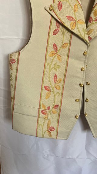 Chaleco Fallero Hombre Beige Multicolor