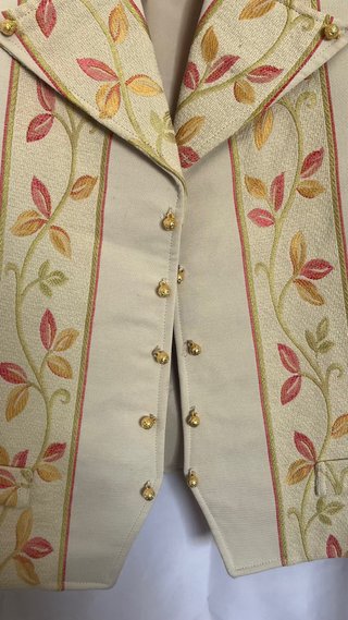 Chaleco Fallero Hombre Beige Multicolor
