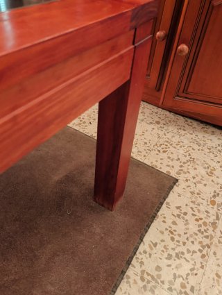 Mesa centro madera y cristal 140x80