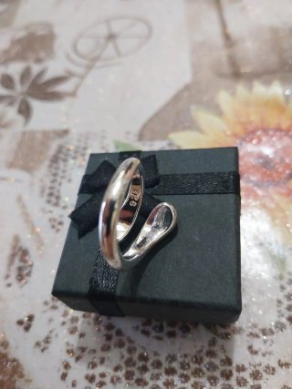 Anello argento nuovo regolabile con scatola