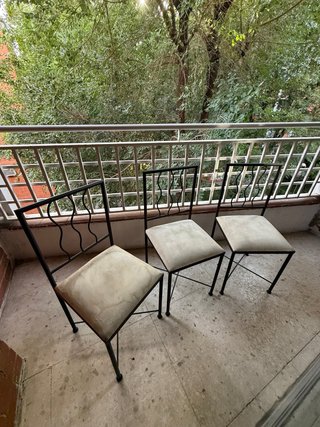 Lote 3 sillas forja para retapizar