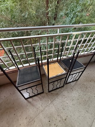 Lote 3 sillas forja para retapizar