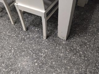 Estantería, Mesa y 4 Sillas Blancas