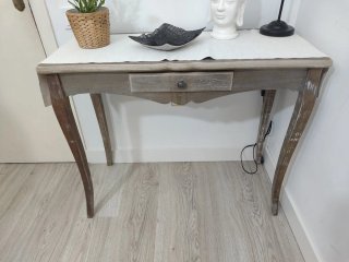 Mesa recibidor madera 1 cajón