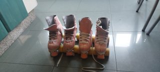 Patines rosas para niña