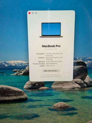 MACBOOK PRO 2019 i7/16/512