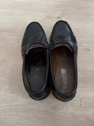 Mocasines negros de piel