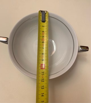 Servizio vintage consommé 6 tazze con zuppiera