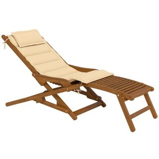 Outsunny Lettino Sedia da Esterno 158x61x70 cm bei