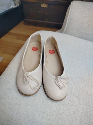 Bailarinas comunión piel crema talla 37