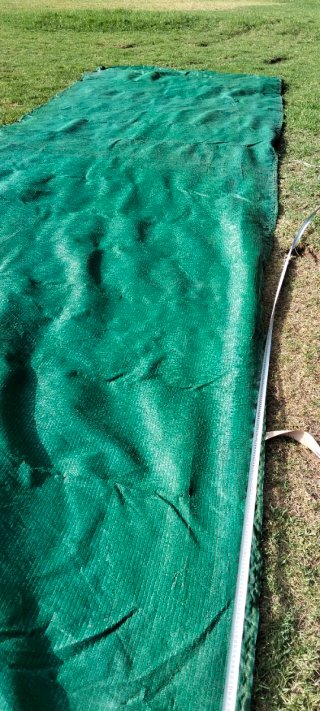 Tela de rafia verde para parcelas