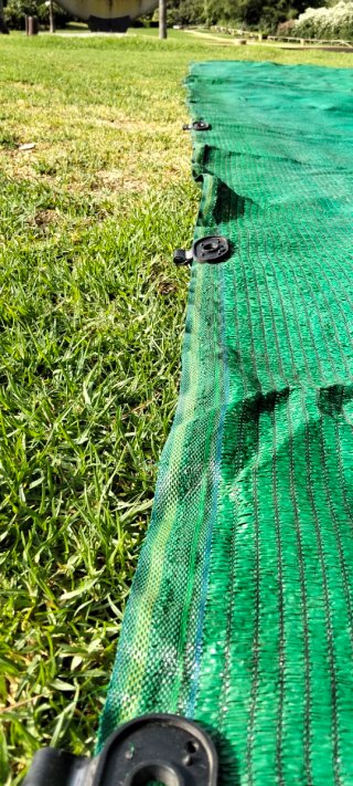 Tela de rafia verde para parcelas