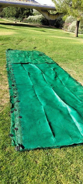 Tela de rafia verde para parcelas