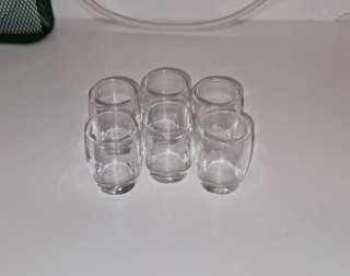 Lote 6 vasos de chupito cristal