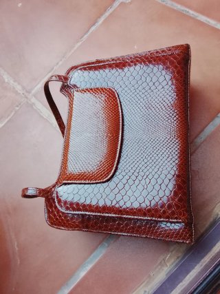 Bolso de piel mujer marrón