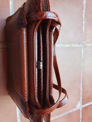 Bolso de piel mujer marrón