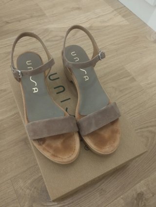 Sandalias Unisa Beige/Gris