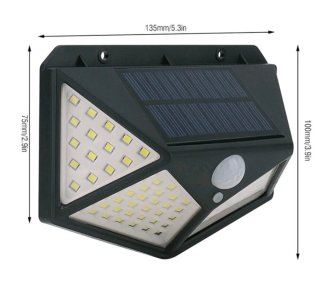 10X Faretti Esterno Energia Solare 100Led Sensore