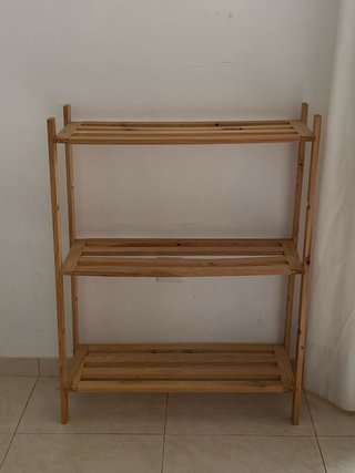 Estantería alistonada pino 3 baldas 88x30x66cm