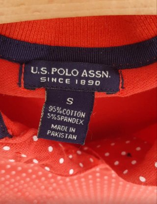 Polo U.S. Polo Assn. rojo lunares
