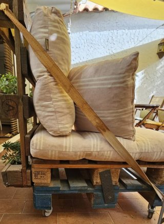 Sillón Palet Madera con Cojines Asiento y Respaldo