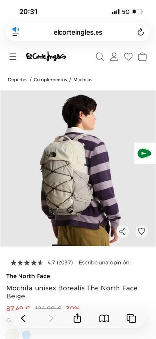 Mochila The North Face Borealis 28L Beige/Gris