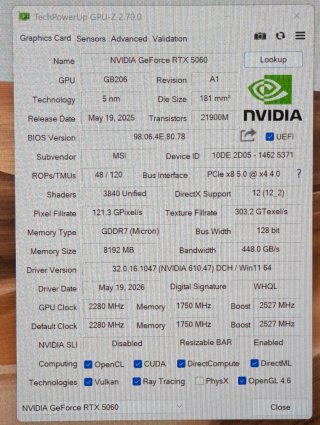 MSI GeForce RTX 5060 Ventus 2x OC