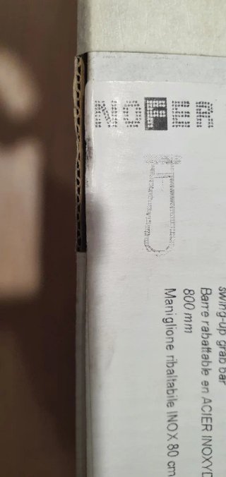 Barra de apoyo abatible 80cm minusvalido
