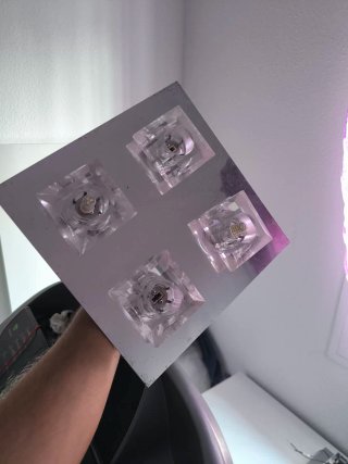 Lámpara colgante cristal lágrimas plata
