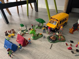 Pack Playmobil: Colegios, Autocar y Acampada