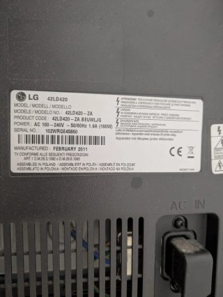 Televisión LG Negra