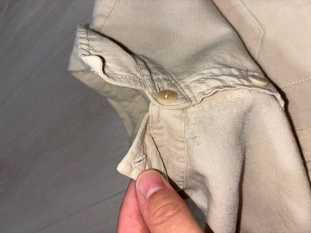 Camisa Fred Perry Beige Manga Larga