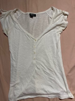 Camiseta Bianco Blanca Mujer Escote V