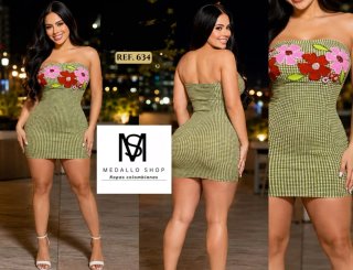 Vestido Colombiano Talla Única Floral