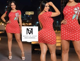Vestido Colombiano Talla Única Floral