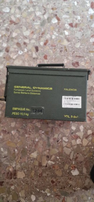 Caja Metálica 1000 Cartuchos 5,56x45mm Militar