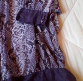 Blusa Zara Estampada Morada Talla Única