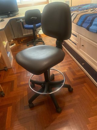 Silla alta giratoria oficina color marron