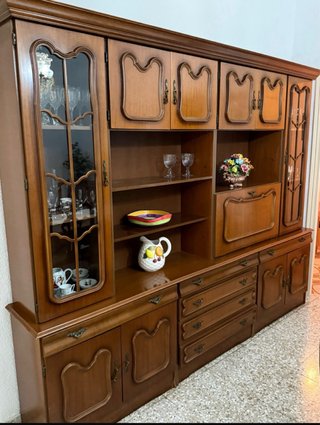 Mueble de salón madera maciza clásico